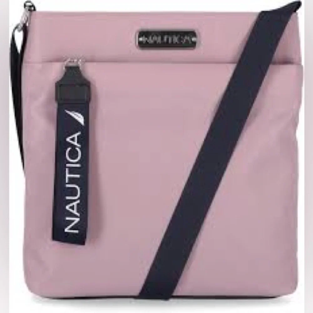 Nautica Diver Nylon Small Crossbody Bag Purse Adjustable Shoulder Strap Mauve